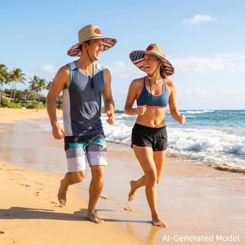 2 Pack Sombreros Unisex Lifeguard con Ala Ancha miniatura 6
