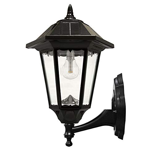 GAMA SONIC Windsor Bulb Solar Light, Outdoor, LED, Wall, Pier, and 3