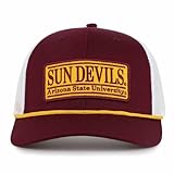 The Game NCAA Adult Elite Everyday Adjustable Mesh Trucker Hat, Mesh Snapback Performance Sweatband & Unisex Fit (Arizona State Sun Devils - Maroon, Adjustable)