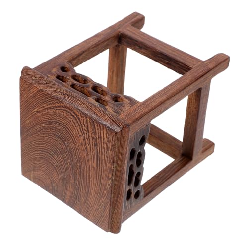 Ciieeo Supporto per Fioriere in Legno Piccolo la Casa, Piedistallo Espositore Vintage per Vasi da Interno e Giardino, Sgabello Portavaso Leggero e Salvaspazio Design in Stile Cinese