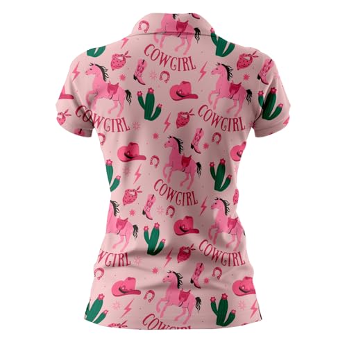 80s 90s Funny Golf Shirts for Women Quick Dry Golf Outfits Athletic Golf Top Printed Golf Tennis Shirts3