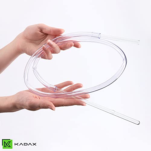 Foto von KADAX Weinheber mit Glasenden, Weinherstellung Siphon, Wein Siphonröhre, Schlauch aus PVC, Fermentationsrohr, Manueller Siphon Schlauch, Wein Abfüllschlauch (L: 120 cm)