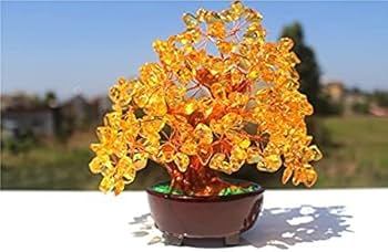 Amazon.com: Natural Citrine Crystal Tree Feng Shui Money Tree