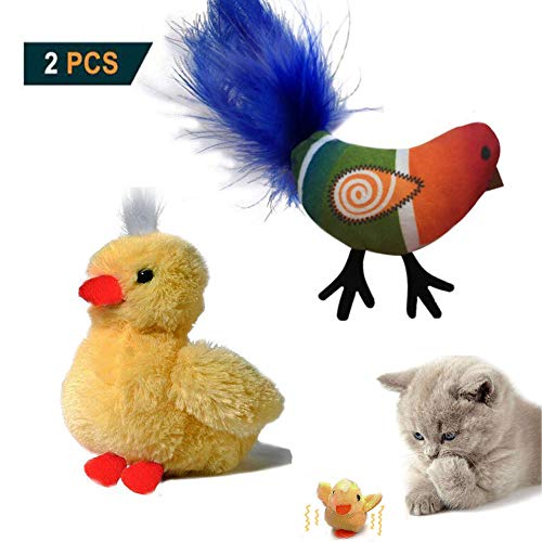 Aidiyapet Juguete de la Pluma del Gato Juguete Interactivo para Gatos, Juguete de Peluche para Perros y Gatos
