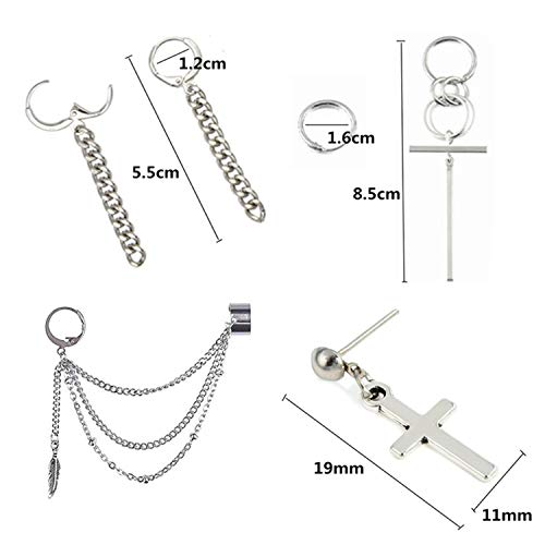 PPX 6 stuks Kpop Bangtan Boy Album Jimin ketting oorbellen Korean modesieraden, oorstekers punk drop dangle dubbele… - Image 3