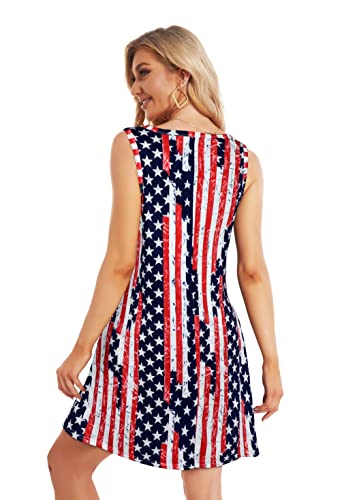 Image of Summer Dresses for Women Beach Boho Sleeveless Vintage Floral Flowy Pocket Tshirt Tank Sundresses 2026