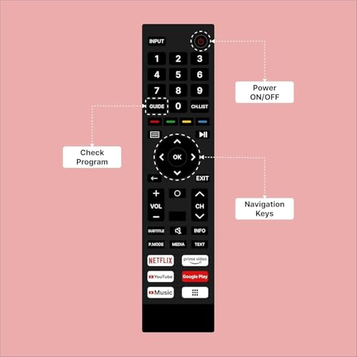 Image of ALERHA Compatible with Hisense Smart Tv Remote Without Voice - Hot Keys Netflix Prime Video YouTube Music Google Play Apps and YouTube Use for LCD LED OLED QLED UHD 4K Android TVs