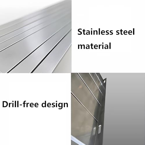 Stainless Steel Backless Patio Bench for 2-3 People, Durable Outdoor Garden Seating, Ideal for Indoor, Park, Yard, Lounge (120x42x42cm)