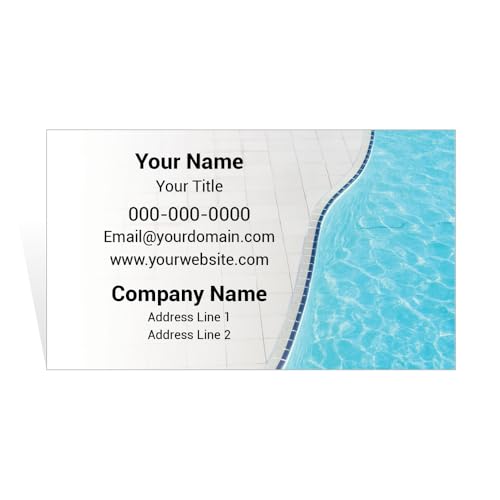 Custom Business Cards for Pool Service & Maintenance – 16 Pt Cardstock – Personalized Pool Cleaning, Chemical Balancing, and Equipment Repair Professional Networking Cards (Maintenance Pro)