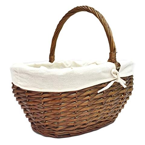 Strong Oval Wicker Garden Trug Basket Cover