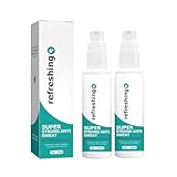 Antitranspirant Deo Spray,Anti Schweiß Deo Bei Hyperhidrose,Für Hände, Füße und Kopf,Stoppt Starkes Schwitzen – Unsichtbar, Rückstandsfrei & Hautfreundlich,Lang Anhaltender Schutz (2)