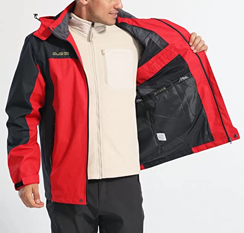 MAGCOMSEN Mens Waterproof Jacket Raincoat Windbreak Jackets Climbing...