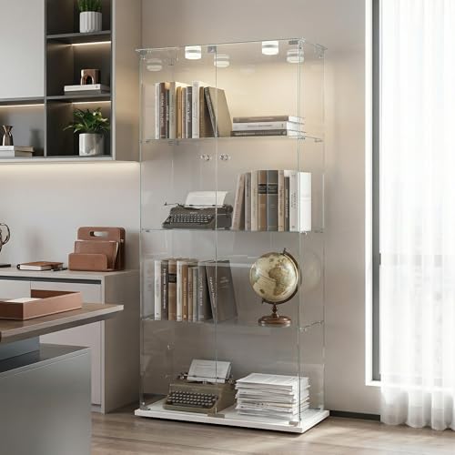 Zorvani Vitrina de cristal con LED vitrina