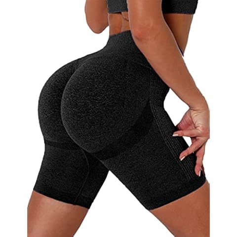 RIOJOY Scrunch Seamless Cycling Shorts for Women High Waisted Ruched Butt Lifting Sports Running Gym Shorts Cover
