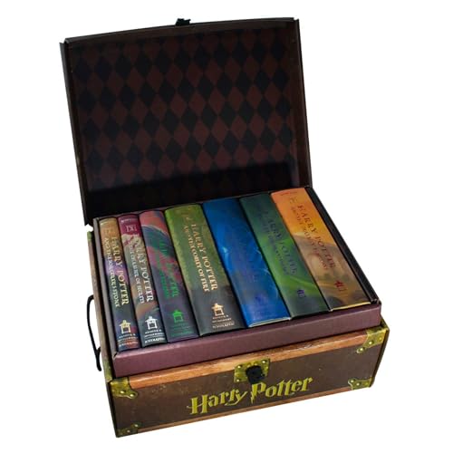 Image of Harry Potter Books Set #1-7 in Collectible Trunk-Like Toy Chest Box, Decorative Stickers Included