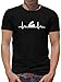 Produktbild TShirt-People Herzschlag Eisenbahn T-Shirt Herren Herzfrequenz EKG Heart XL Schwarz