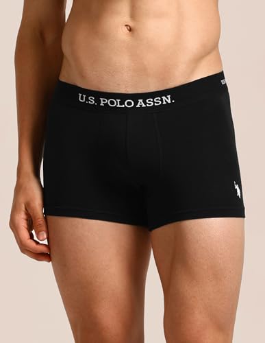 Image of U.S. Polo ASSN. Men's OET13 Anti Microbial Solid Underwear Trunks - Pack of 5