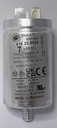 Condensateur ALU demarrage moteur 7MF 7uf de reparation pour Sèche-linge CANDY WHIRLPOOL INDESIT HOOVER, ARISTON HOTPOINT, IBERNA, ZEROWATT, OSTEIN, ROSIERES, ASKO...
