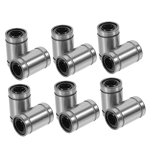 NAMOARLY 12pcs 3D Printer Parts Linear Ball Bearings Steel Printers Linear Shaft 3D Printers 3D Printer Motion Bearing Linear Motion Bearing Linear Bearings 3D Printer Linear Shaft Ball