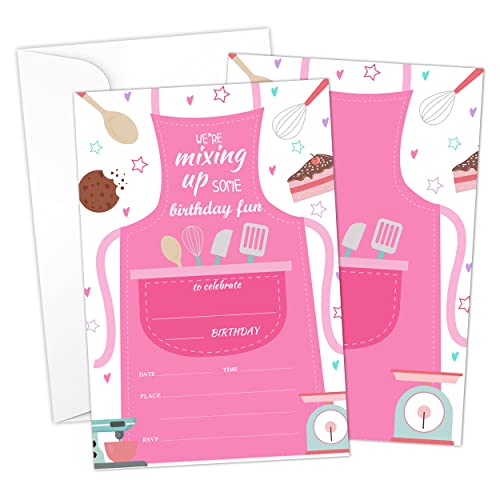 Houspeak Einladungskarten 20 Stück Backthema