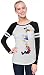 Disney Juniors Falling Mickey & Friends Long Sleeve Top Large White/Black