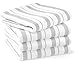 Williams Sonoma Classic Striped Dishcloths, Dishrags, Drizzle Grey (set of 8)