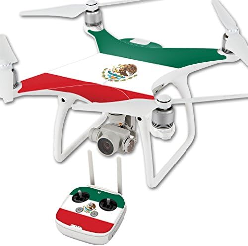 mightyskinsSkin de vinilo para DJI Phantom 4Quadcopter Drone Wrap calcomanía decorativo para tapa Skins mexicano Bandera