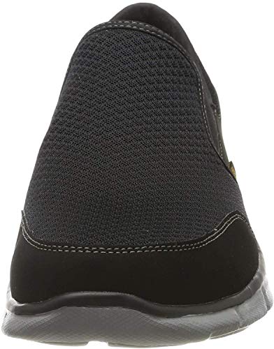 Image of Skechers Men's Equalizer Persistent Slip-On Sneaker | Casual Training, Nubuck Leather, Mesh Ventilation, EVA Cushion Midsole, Traditional Lace-up