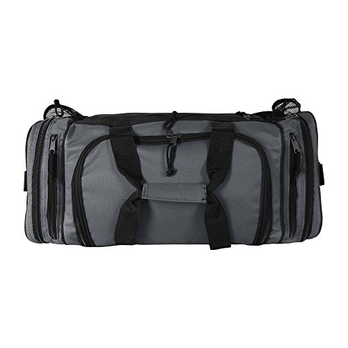 Dalix 20 Inch Sports Duffle Bag with Mesh and Valuables Pockets, Gray