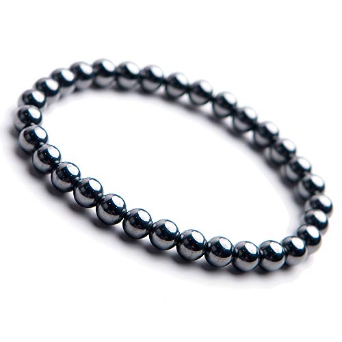 Bracelet Terahertz 6 mm perles naturelles, le cadeau mixte idéal de qualité AAAA