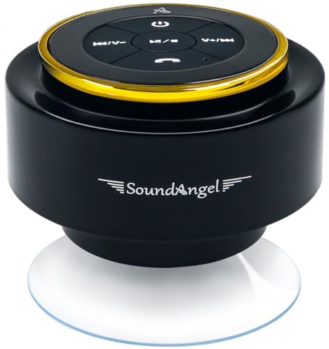 XLEADER, Ulepszony głośnik prysznicowy, certyfikowany wodoodporny głośnik Bluetooth IPX7 z przyssawką i klipsem haczykowym, wbudowany mikrofon, kryształowy dźwięk i bogaty bas, czas odtwarzania do 12