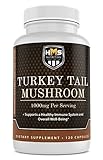 Turkey Tail Mushroom - HMS Nutrition – 120 Potent 1000mg Capsules Non-GMO Vegan Strong...