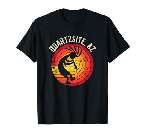 Quartzsite Arizona Dancing Kokopelli Diseño de estilo envejecido Camiseta