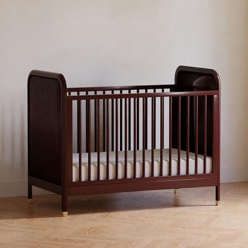 Namesake Brimsley Tambour 3-in-1 Convertible Crib in Crimson, GREENGUARD Gold Certified