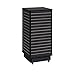Slatwall Tower in Black 24 x 24 x 54 Inches with Rolling Base