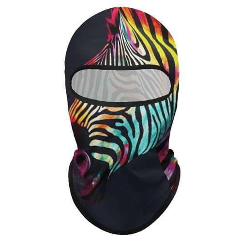 Balaclava para Hombres con Diseño de Arcoíris y Zebra, Máscara de Invierno para Ciclismo, Protección Facial Multifuncional para Esquí, Escalada y Deportes miniatura 1