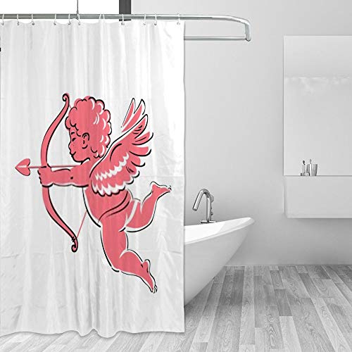 Rideau de douche tissu polyester imperméable doublure douche salle de bain - 5
