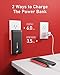 VEEKTOMX Portable Charger with Built in Cables 10000mAh, Power Bank for iPhone with AC Wall Plug, Fast Charging USB C Slim Battery Pack with LED Display Compatible with iPhone 17/16/15/14, Samsung