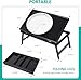 Artmeer Bed Tray Table Breakfast Food Tray with Folding Legs Kitchen Serving Tray for Lap Desks Notebook Computer Bed Platters TV Snack Tray, Adjustable (Black)