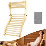 GMSXCC Sauna Backrest Infrared Accessories - 2-in-1 Adjustable Removable Bamboo Sauna Back Rest Pillow for Any Barrel or Infrared Sauna