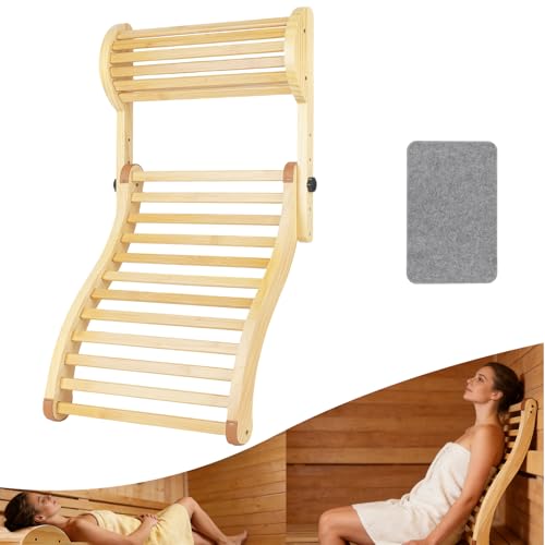 GMSXCC Sauna Backrest Infrared Accessories - 2-in-1 Adjustable Removable Bamboo Sauna Back Rest Pillow for Any Barrel or Infrared Sauna