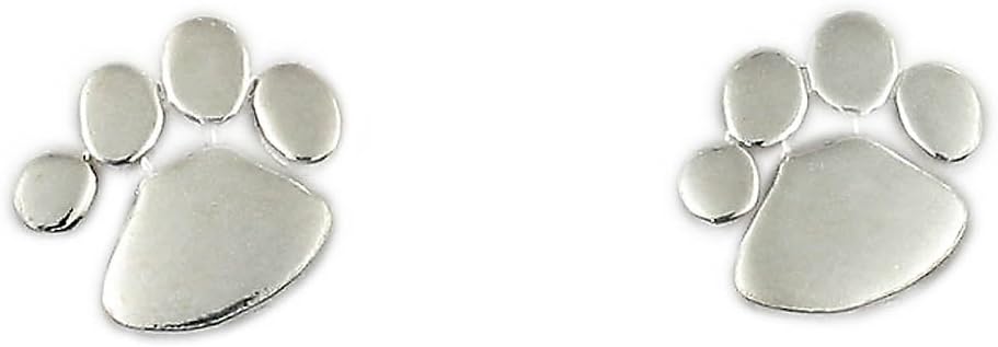 Dog Paw Earrings | Premium Silver Dog Earring | Durable Pet Paw Stud for Women | Gift for Owners of all Dog Breeds, Womens Paw Print Earrings