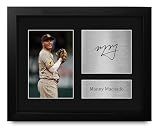 HWC Trading Manny Machado San Diego Padres Gifts Printed Signed Autograph Picture for Baseball Memorabilia Fans - US Letter Framed (ID-008508)