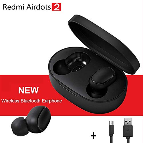 Redmi Airdots 2 Bluetooth Auriculares, 2020 Origina Redmi Airdots 2 Inalámbricos Auriculares Estéreo Bluetooth V5.0 con Micrófono, Portatil Auriculares Deportivos Earphones Headset Headphones