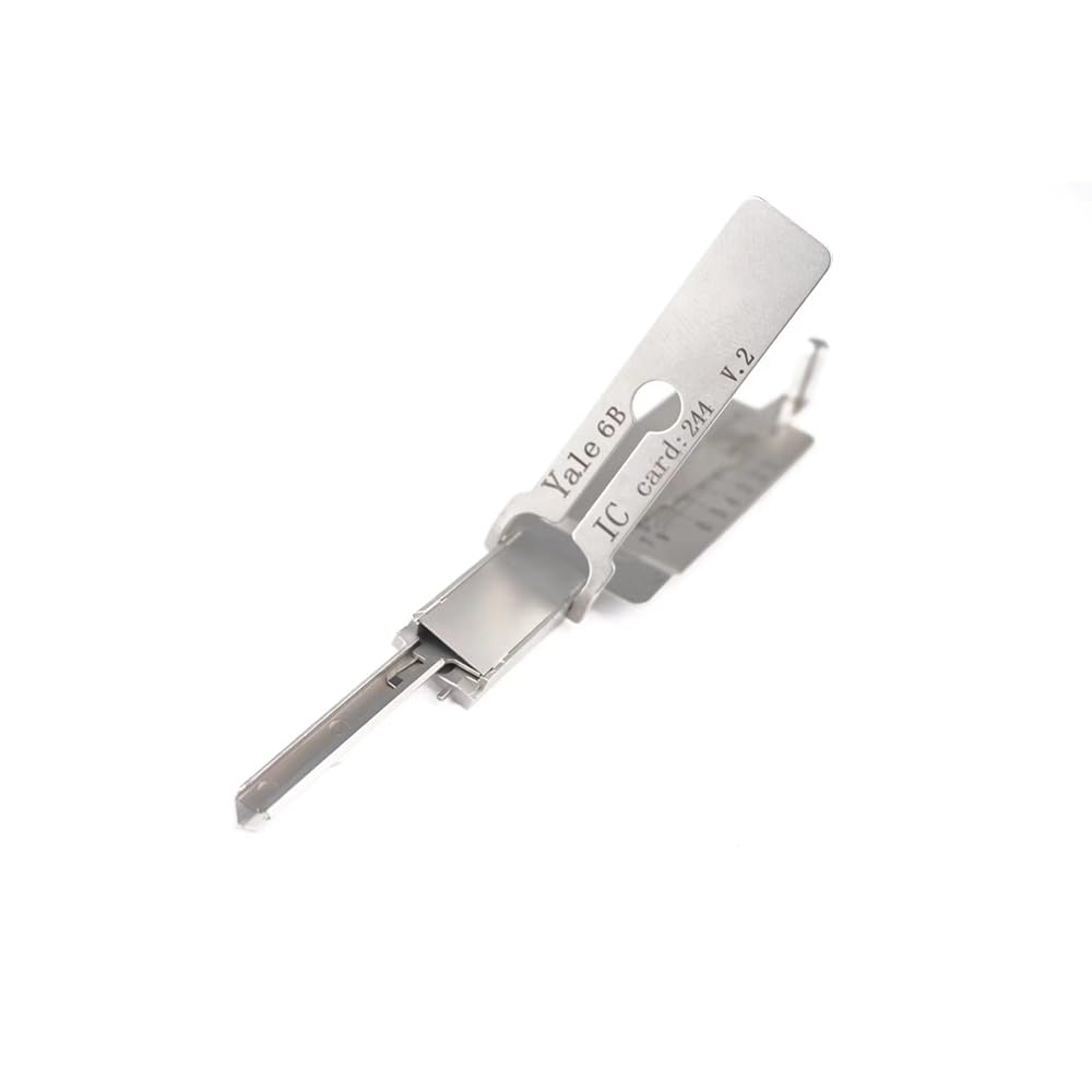 Lock Pick and Decoder Locksmith Tool for Yale Locks, 2 in 1 Lock Picking Tool, Door LockPick Kit (YALE-6-B)