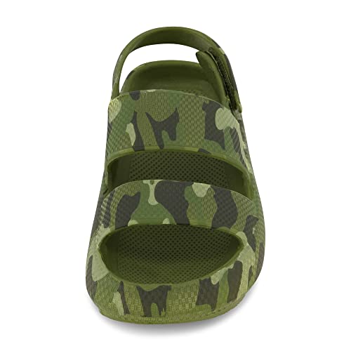 CUSHIONAIRE Kid's Fuji sandal with adjustable strap and +Comfort3