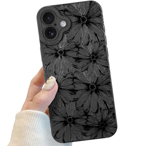 Handyhülle für iPhone 12 Pro Schwarz, Handyhülle mit Herz Mu