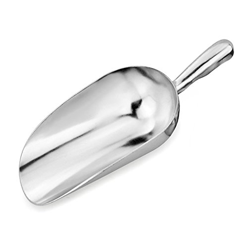 New Star Foodservice 34547 One-Piece Cast Aluminum Round Bottom Bar Ice Flour Utility Scoop, 24 -Ounce, Silver (Hand Wash Only) #TOP1