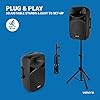 Vonyx VPS152A 15-Inch Active Party Speaker System with Bluetooth, Speaker Stands, Wired Microphone & LED Lights – Complete DJ PA System for Karaoke, Events, Parties & Stage Performance #5