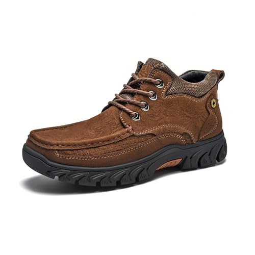 NBZKBNG Men's Orthopedic Leather Chukka Boot